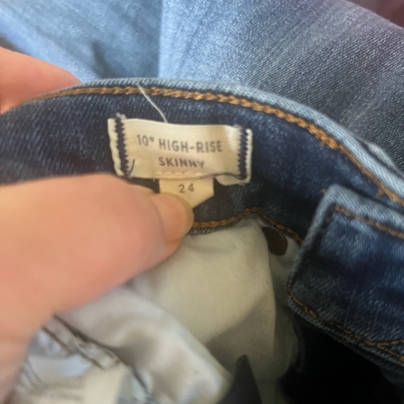 Madewell High Rise Skinny Jeans Size 24 Dark Wash Stretch Denim - Picture 6 of 7